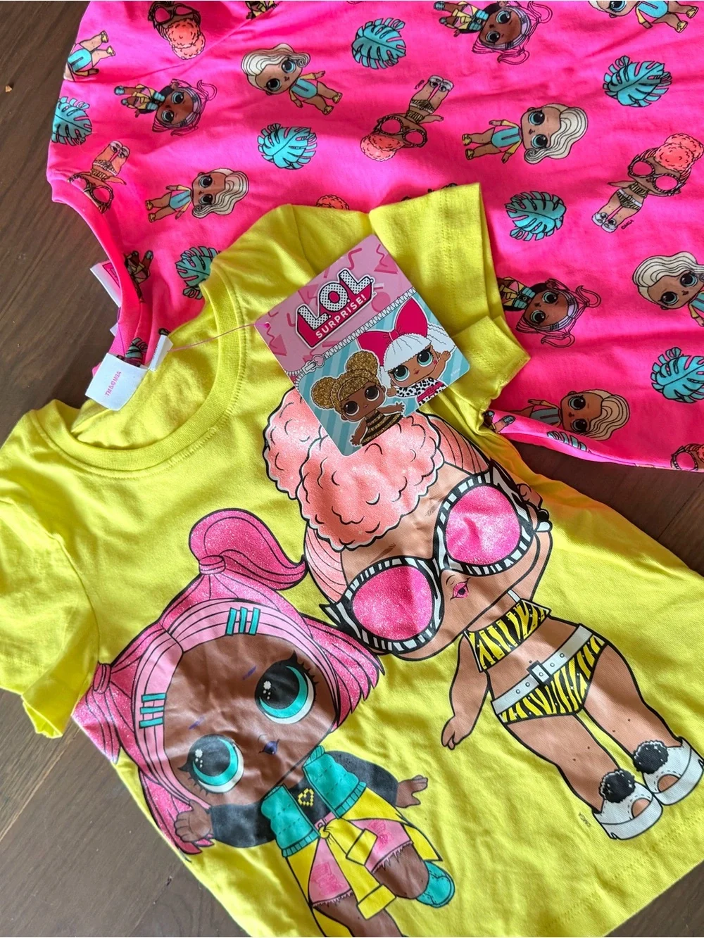 L.O.L. Surprise! Bright Yellow & Hot Pink Character Tee Set